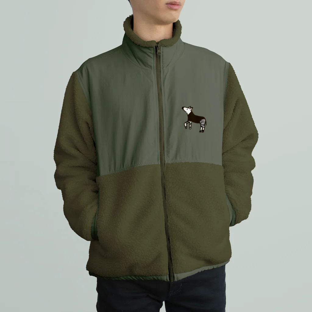 いきものや　のの（別館）のオカピ Boa Fleece Jacket