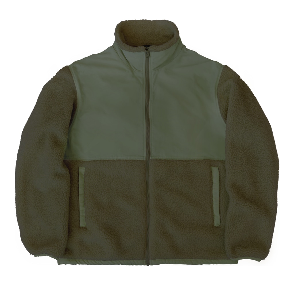 TM-3 Designの彫刻 × BEER（考える人）白線画 Boa Fleece Jacket