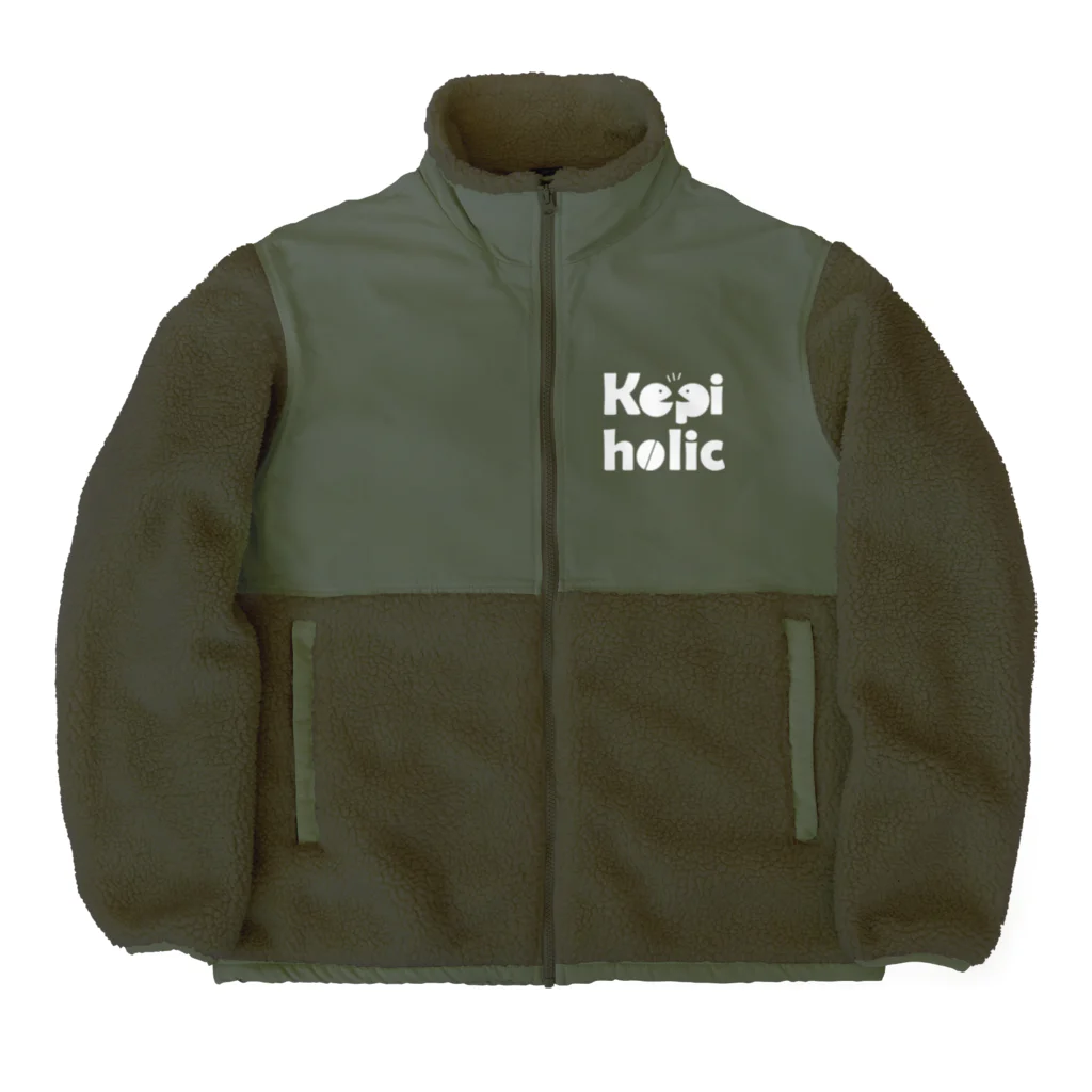 Kopi holicのKopi holic（ロゴwhite） ボアフリースジャケット