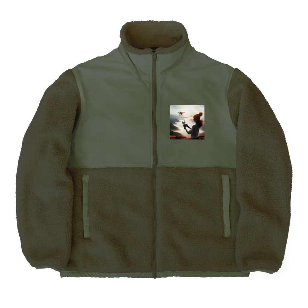 ONE POINTのドローンの自然の偉大さを。 Boa Fleece Jacket