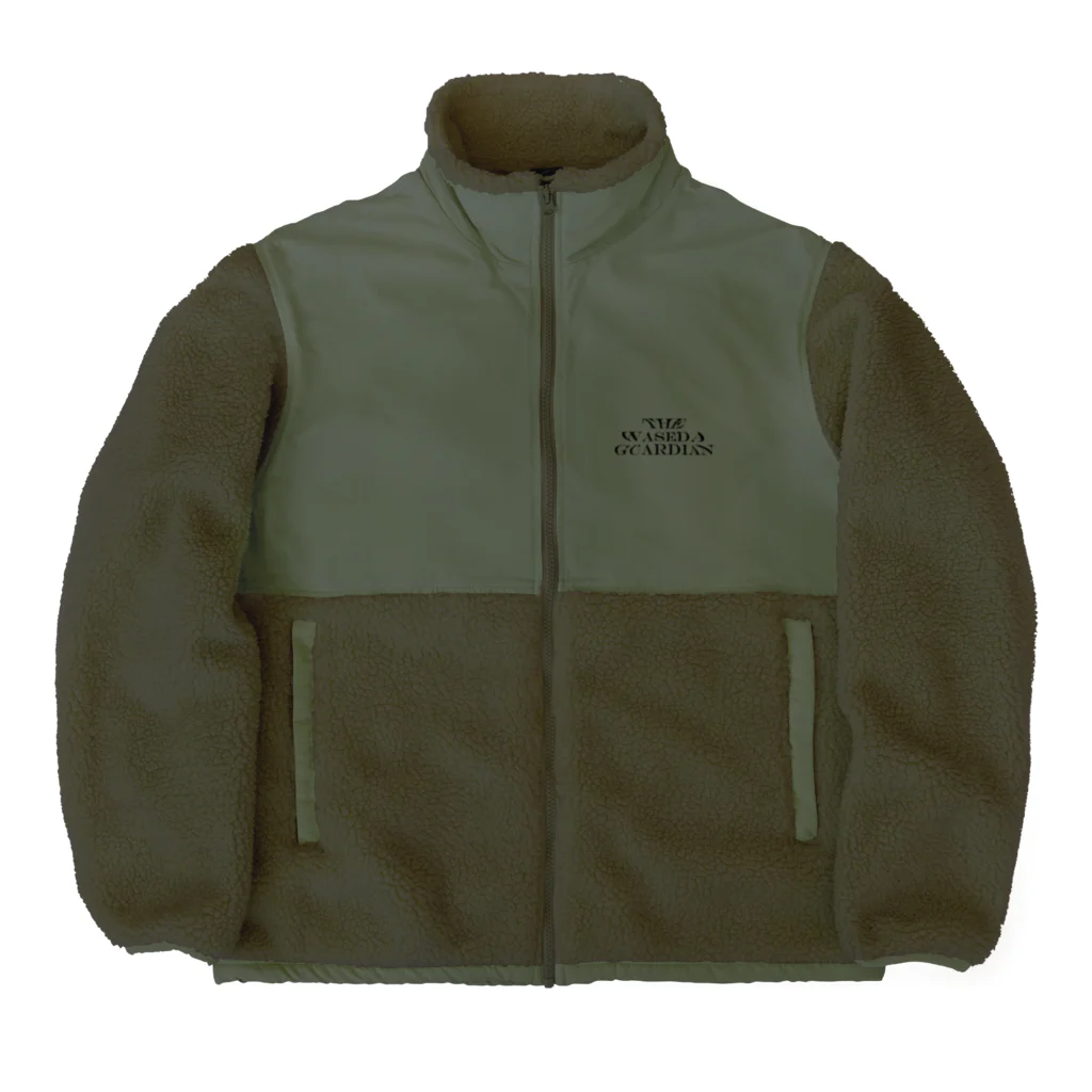 KAWAJIのwaseda guardian logo Boa Fleece Jacket