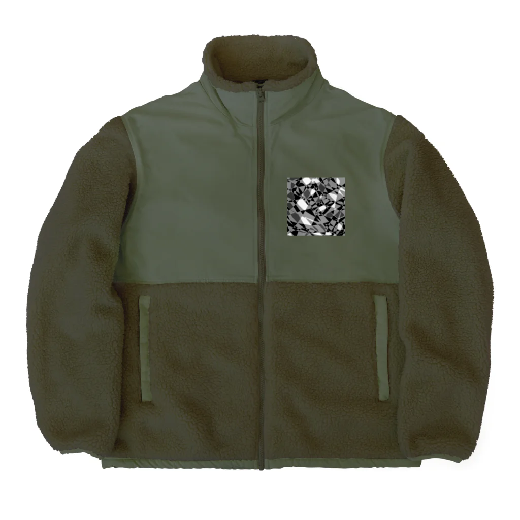 ハヤシ屋のモノクロ自由形-3 Boa Fleece Jacket