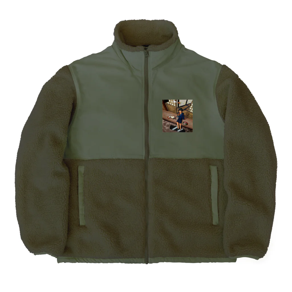 Drecome_Designの秋来ぬと Boa Fleece Jacket