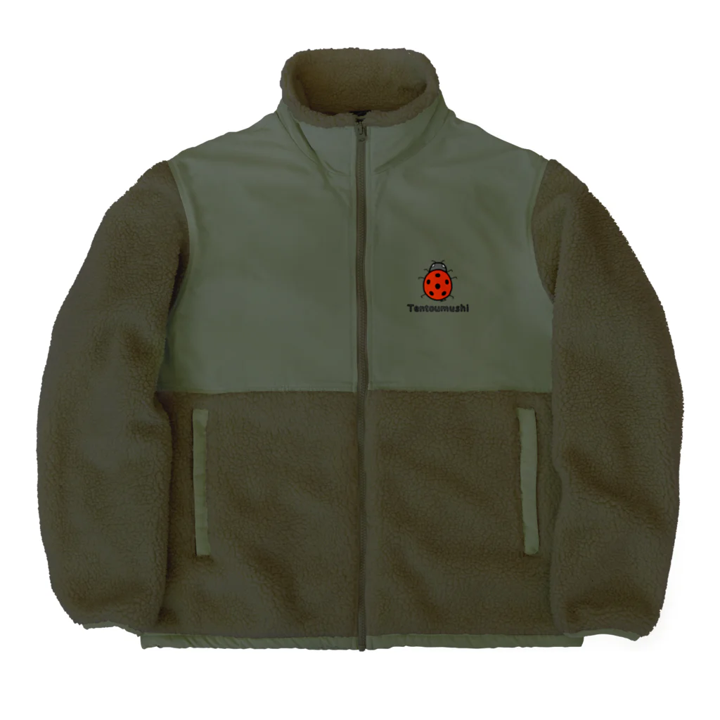MrKShirtsのTentoumushi (てんとう虫) 色デザイン ボアフリースジャケット