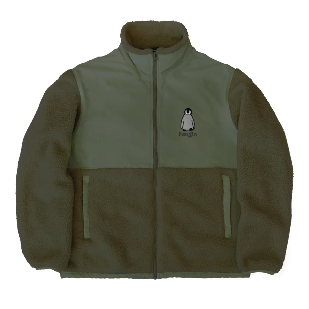 MrKShirtsのPengin (ペンギン) 色デザイン ボアフリースジャケット