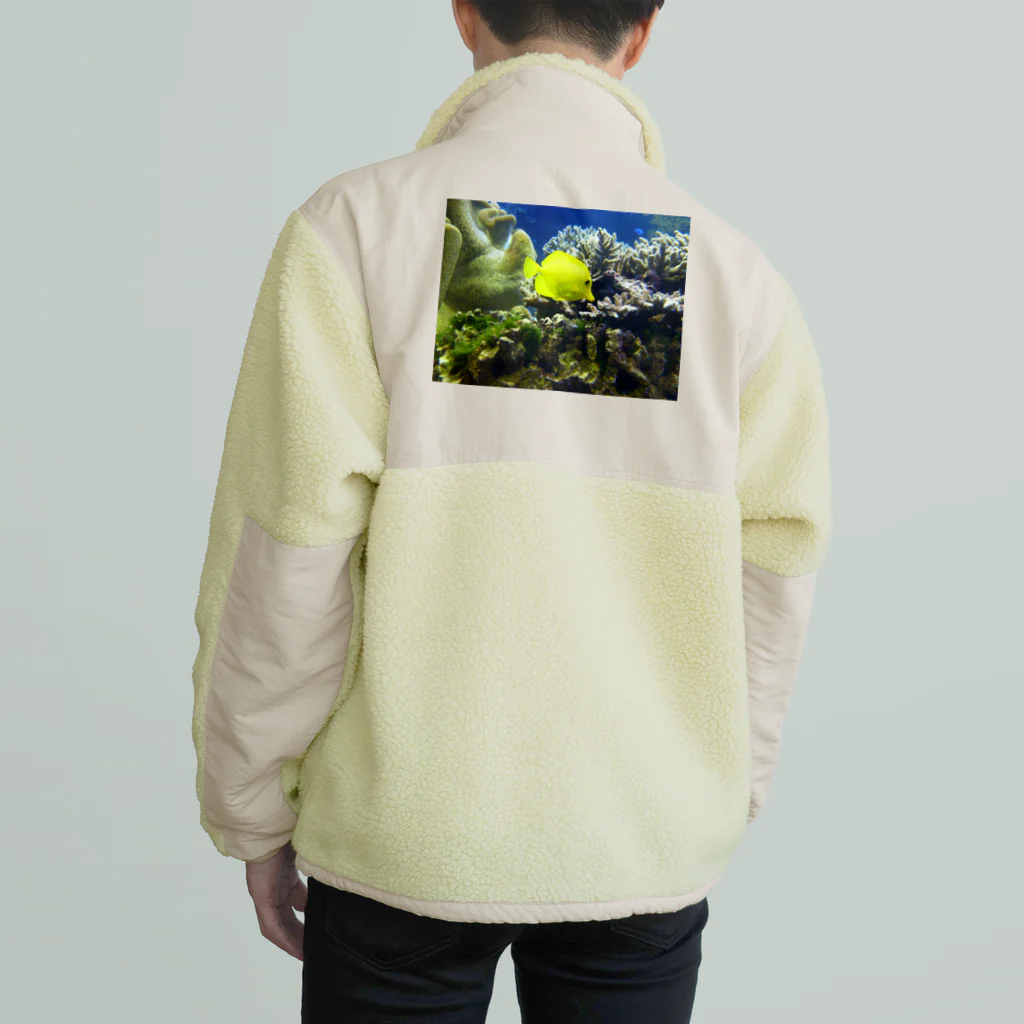 nokkccaのキイロハギ - Zebrasomaflavescens - Boa Fleece Jacket