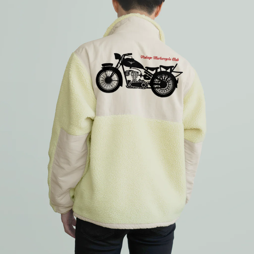 JOKERS FACTORYのVINTAGE MOTORCYCLE CLUB ボアフリースジャケット