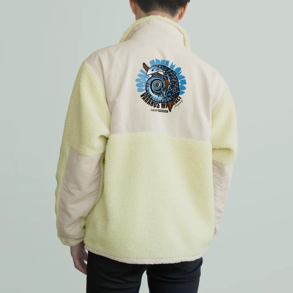 HERP MODA by ヤマモトナオキのコバルトツリーモニター Boa Fleece Jacket