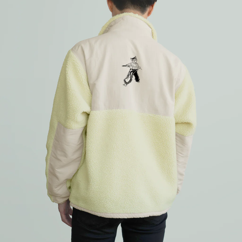 空想画学販売所の柴犬侍　抜刀 Boa Fleece Jacket