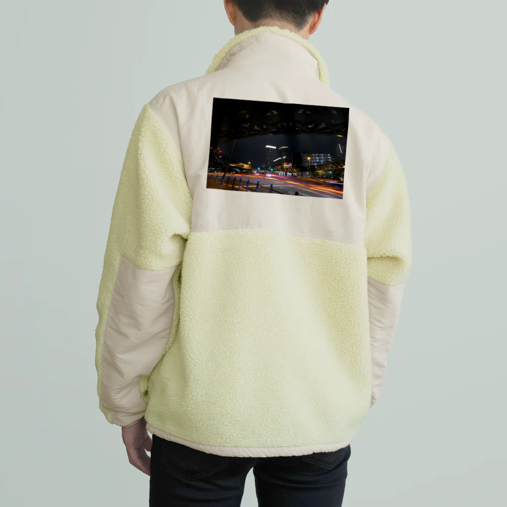 nokkccaの光跡 - Junction Light trail - Boa Fleece Jacket