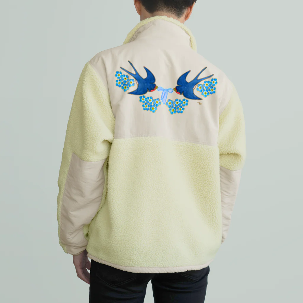 segasworksのForget me (k)not（抱きツバメちゃん） Boa Fleece Jacket