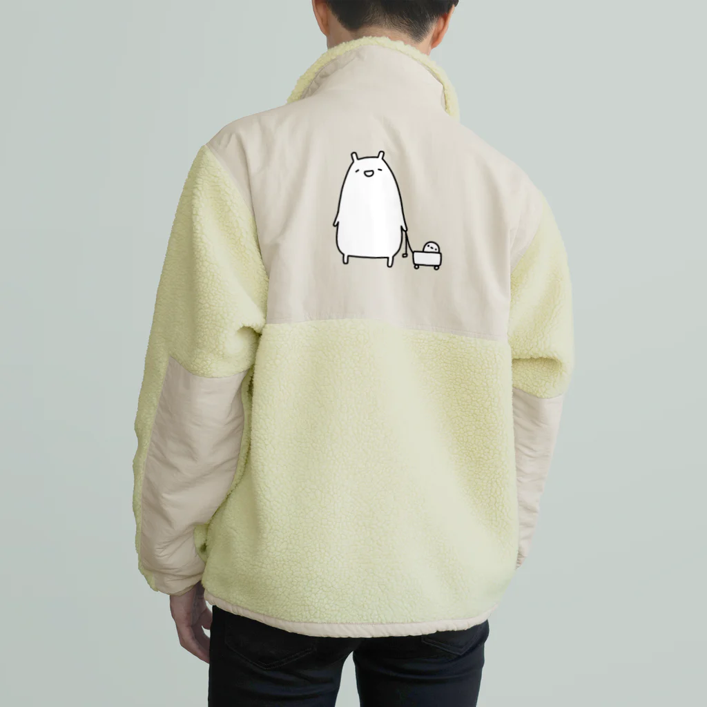 うさやのお散歩をするかわいいねこ Boa Fleece Jacket