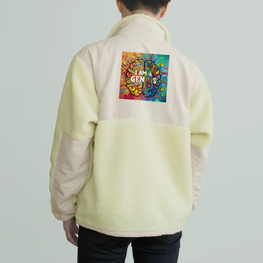 ノイトランナウェイのI am a genius 私は天才だ Boa Fleece Jacket