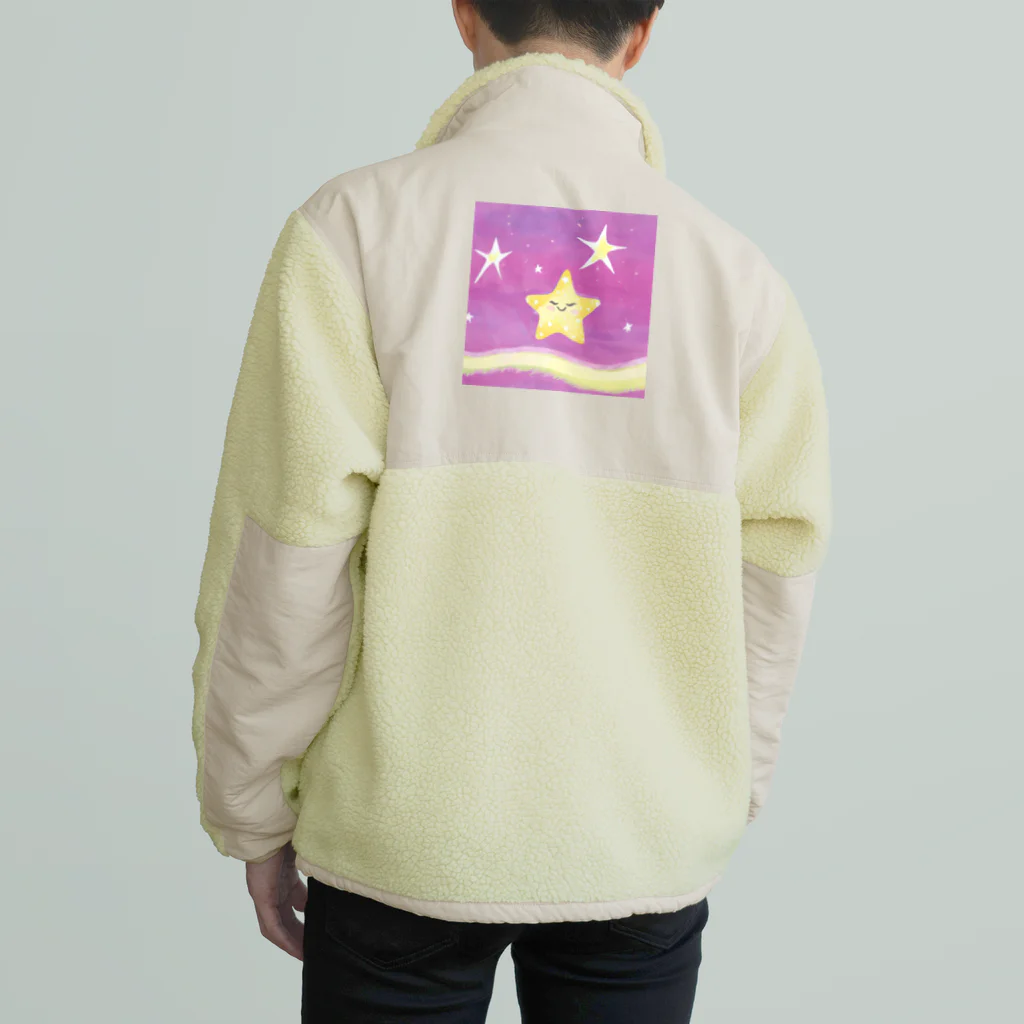 オハナショップの幸せを与えるキラキラ星 Boa Fleece Jacket