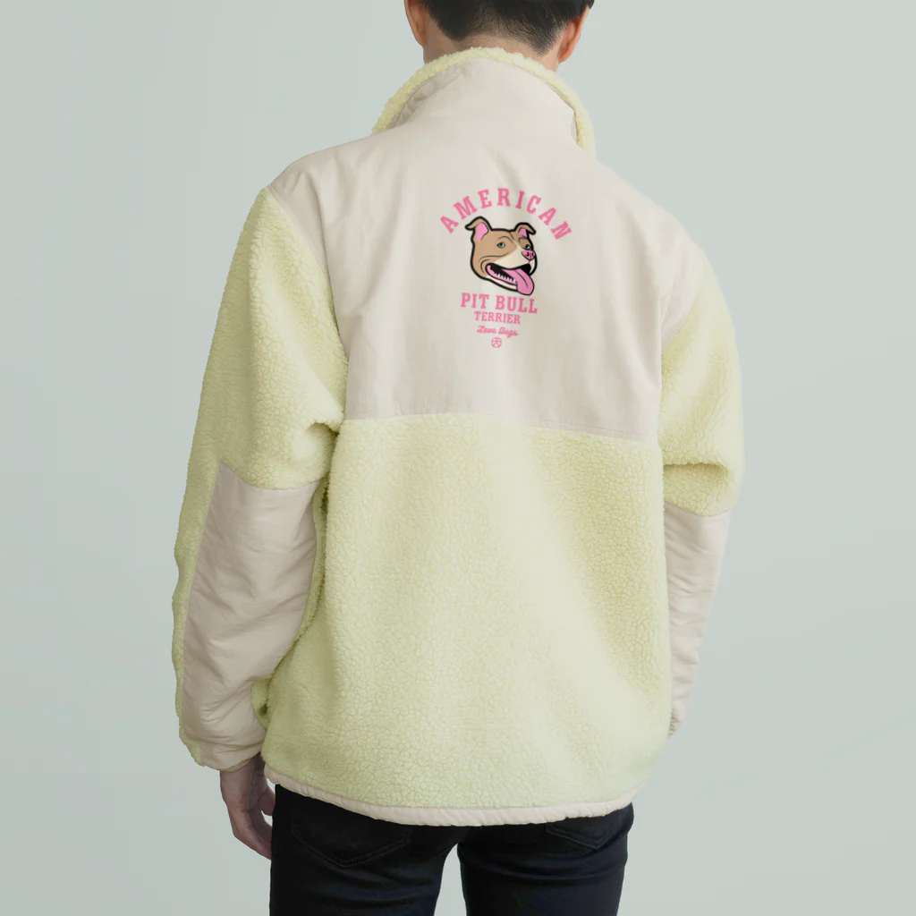 LONESOME TYPE ススのLove❤️Dogs（アメリカンピットブルテリア・赤鼻） Boa Fleece Jacket