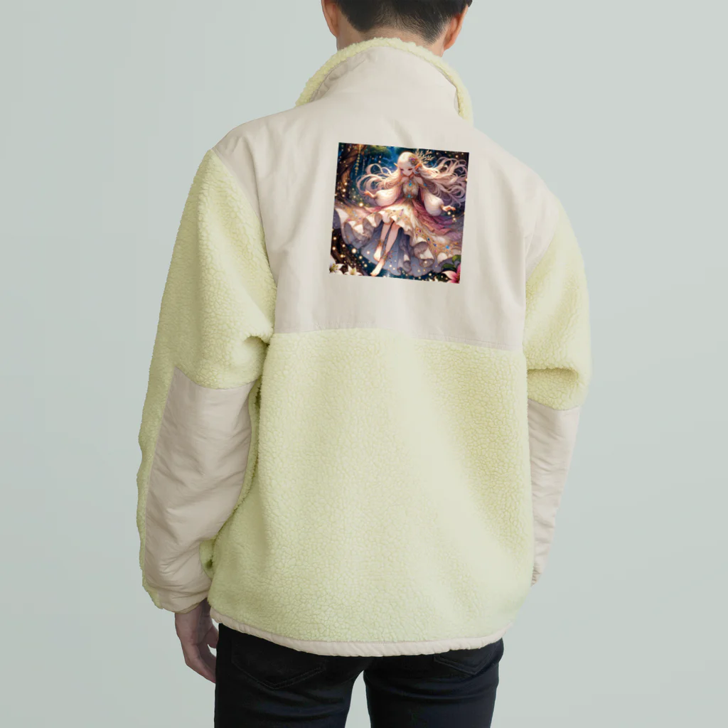 Sesilionの星の精霊の夜舞 Dance of the Star Spirit Boa Fleece Jacket