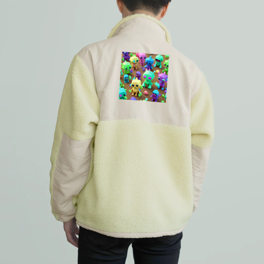 かんむりわっしーのKAWAii宇宙人から見た地球 Boa Fleece Jacket