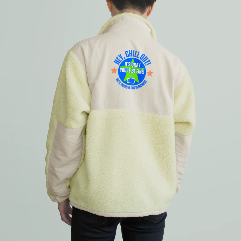 kazu_gの平気だよ!何とかなるから!(カラフル) Boa Fleece Jacket