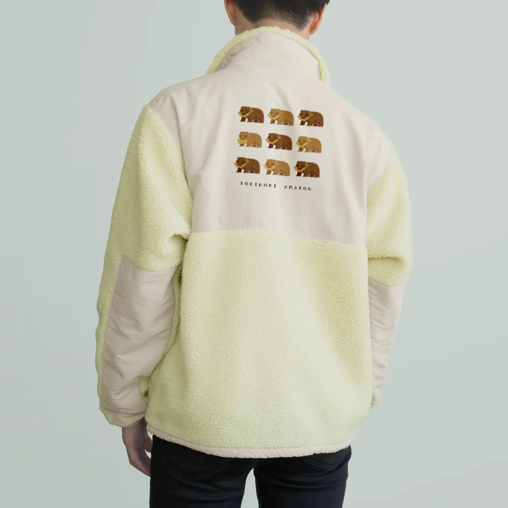 プラントスマイルの木彫りの熊　（甘党） Boa Fleece Jacket