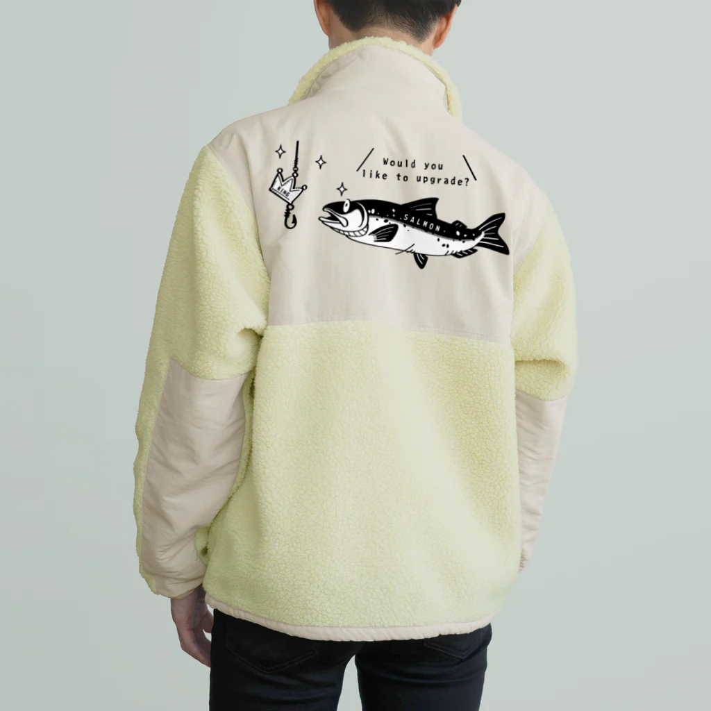 イラスト MONYAAT のキングサーモンへ Boa Fleece Jacket