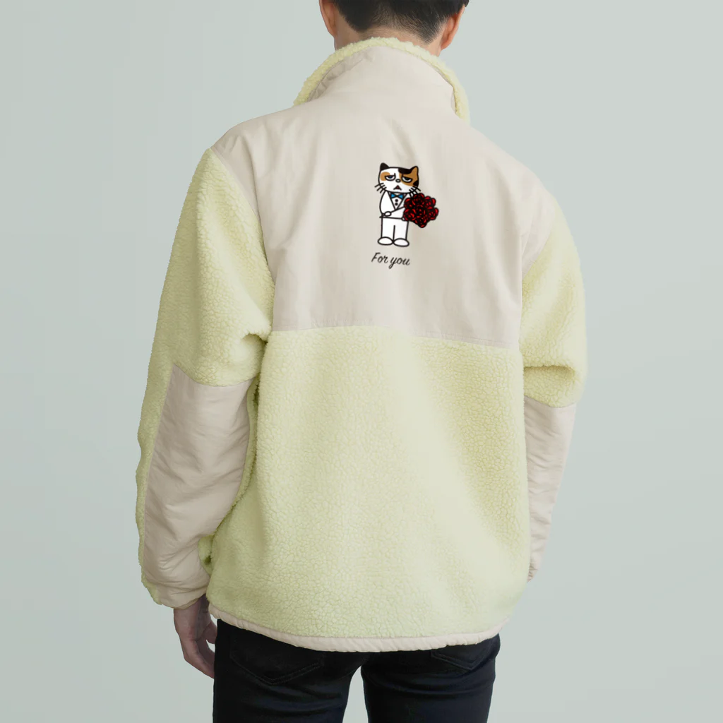 猫の雑貨屋の想いを伝える猫 Boa Fleece Jacket