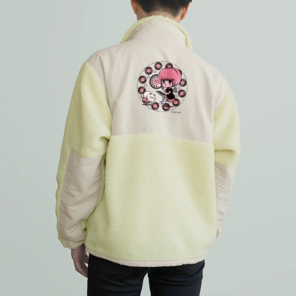 イラスト MONYAAT の働くにゃー Boa Fleece Jacket