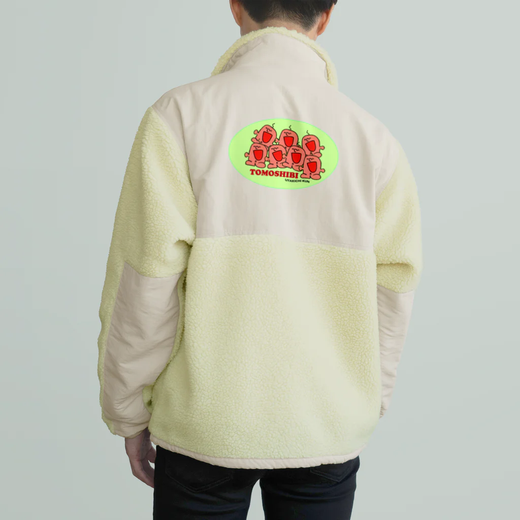 ともしびSUZURIショップのうたきちくん大集合！ Boa Fleece Jacket