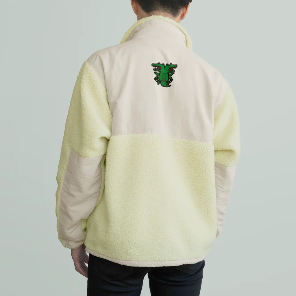 ただとま屋の単独で慌てるワニ Boa Fleece Jacket