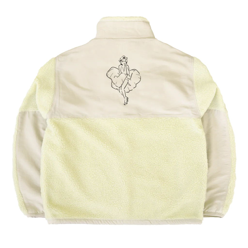 山形屋米店のマリリン・モンロー（Marilyn Monroe) Boa Fleece Jacket