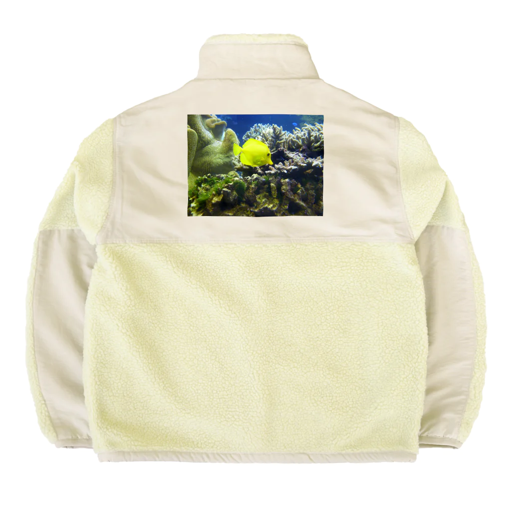 nokkccaのキイロハギ - Zebrasomaflavescens - Boa Fleece Jacket
