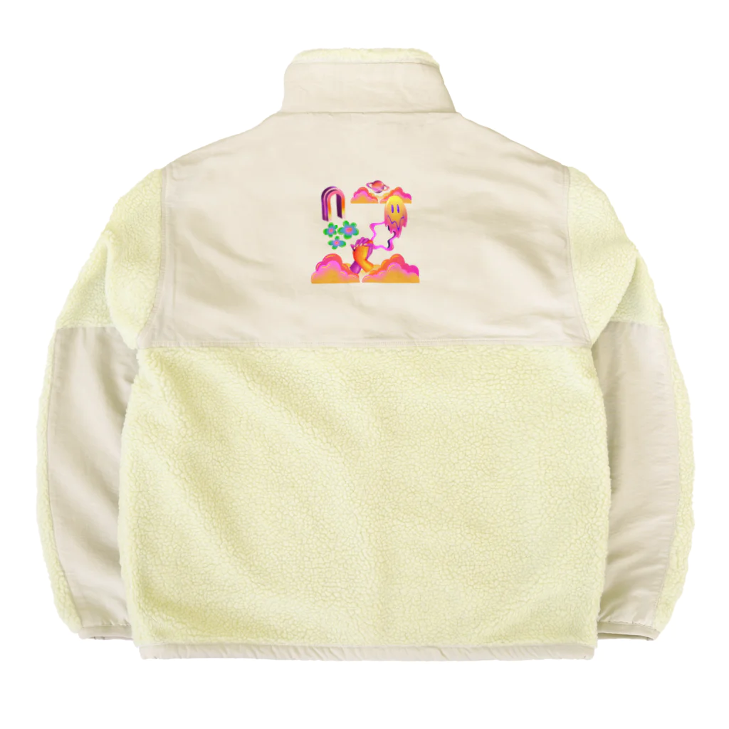 𝙈𝙊𝙈𝙊'𝙨 𝙎𝙝𝙤𝙥のemo_emo-02 Boa Fleece Jacket