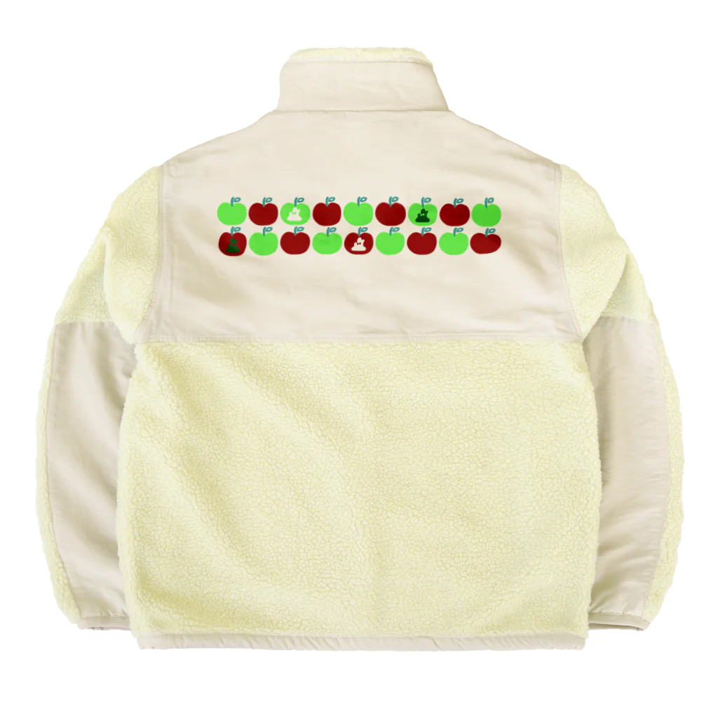 モナ子のレトロアオモリンゴ ボアフリースジャケット