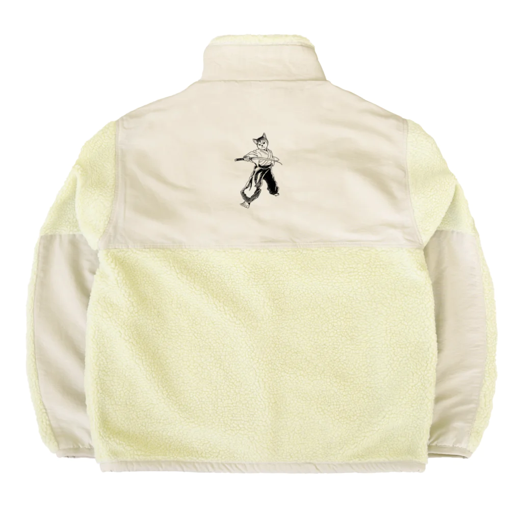 空想画学販売所の柴犬侍　抜刀 Boa Fleece Jacket