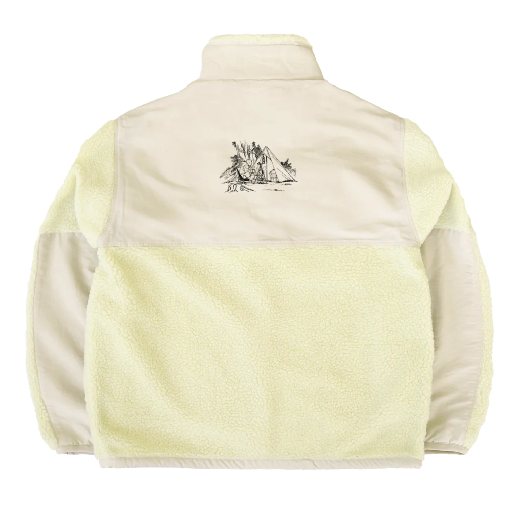 空想画学販売所のクマのキャンプ Boa Fleece Jacket