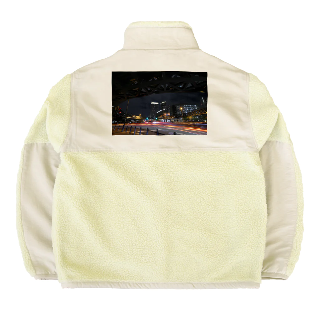 nokkccaの光跡 - Junction Light trail - Boa Fleece Jacket