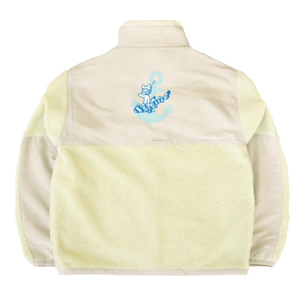 ari designのネコザメとネコの海遊び Boa Fleece Jacket