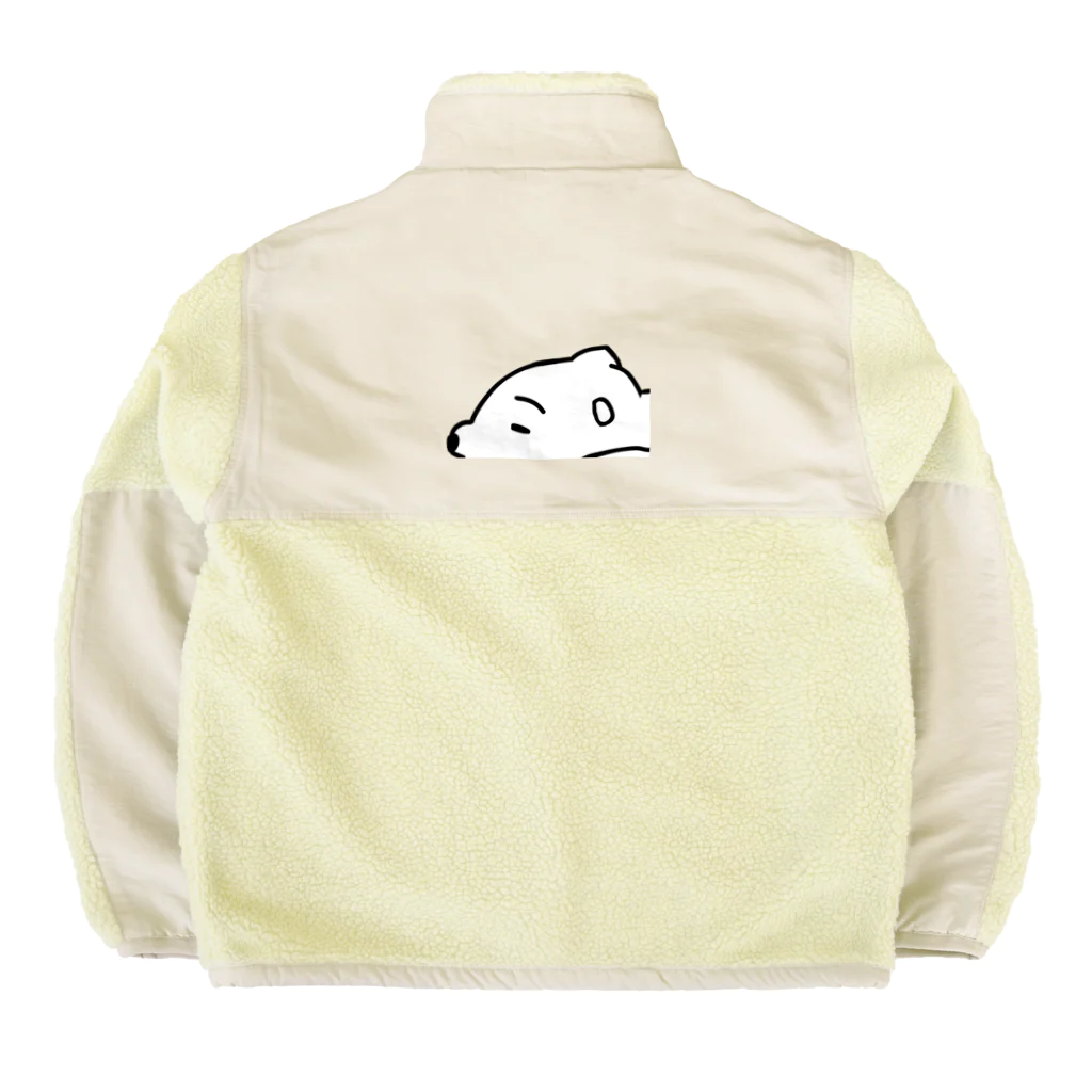 ラクガキ絵のだれてる白い生き物 Boa Fleece Jacket