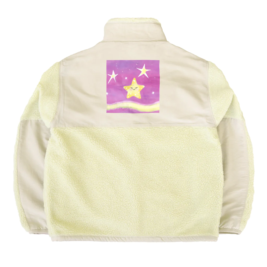 オハナショップの幸せを与えるキラキラ星 Boa Fleece Jacket