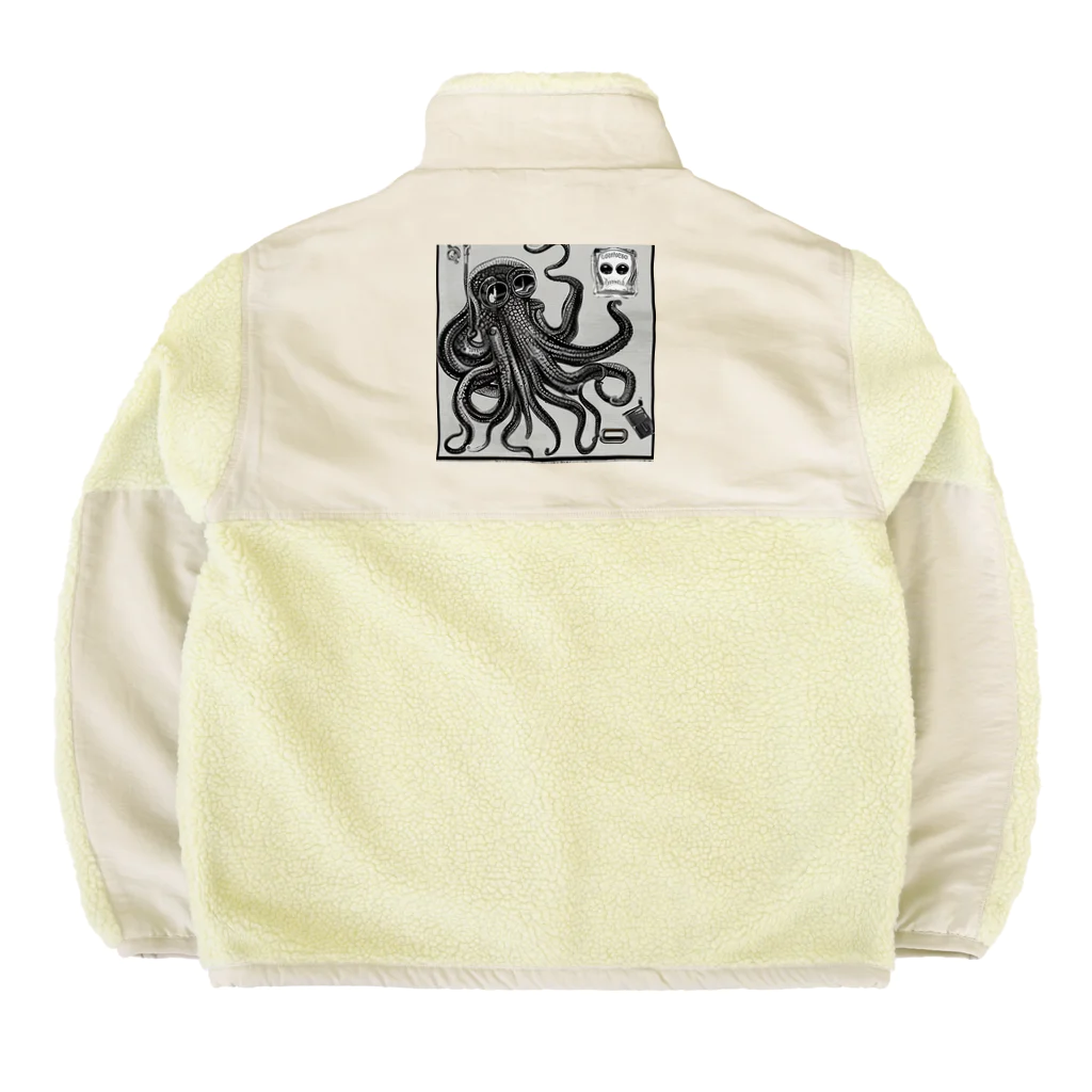 宇宙開発デザイン科のクレイジーオクトパス Boa Fleece Jacket