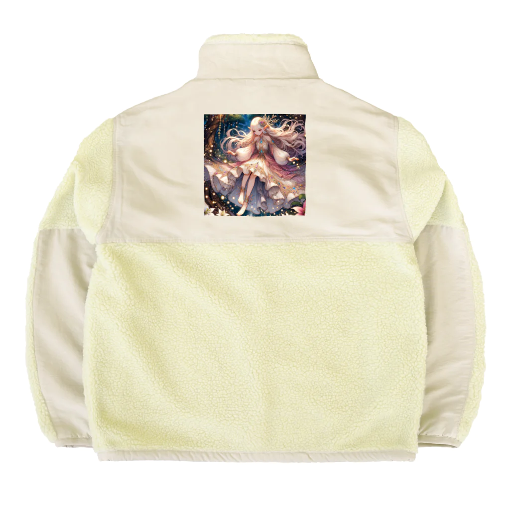 Sesilionの星の精霊の夜舞 Dance of the Star Spirit Boa Fleece Jacket