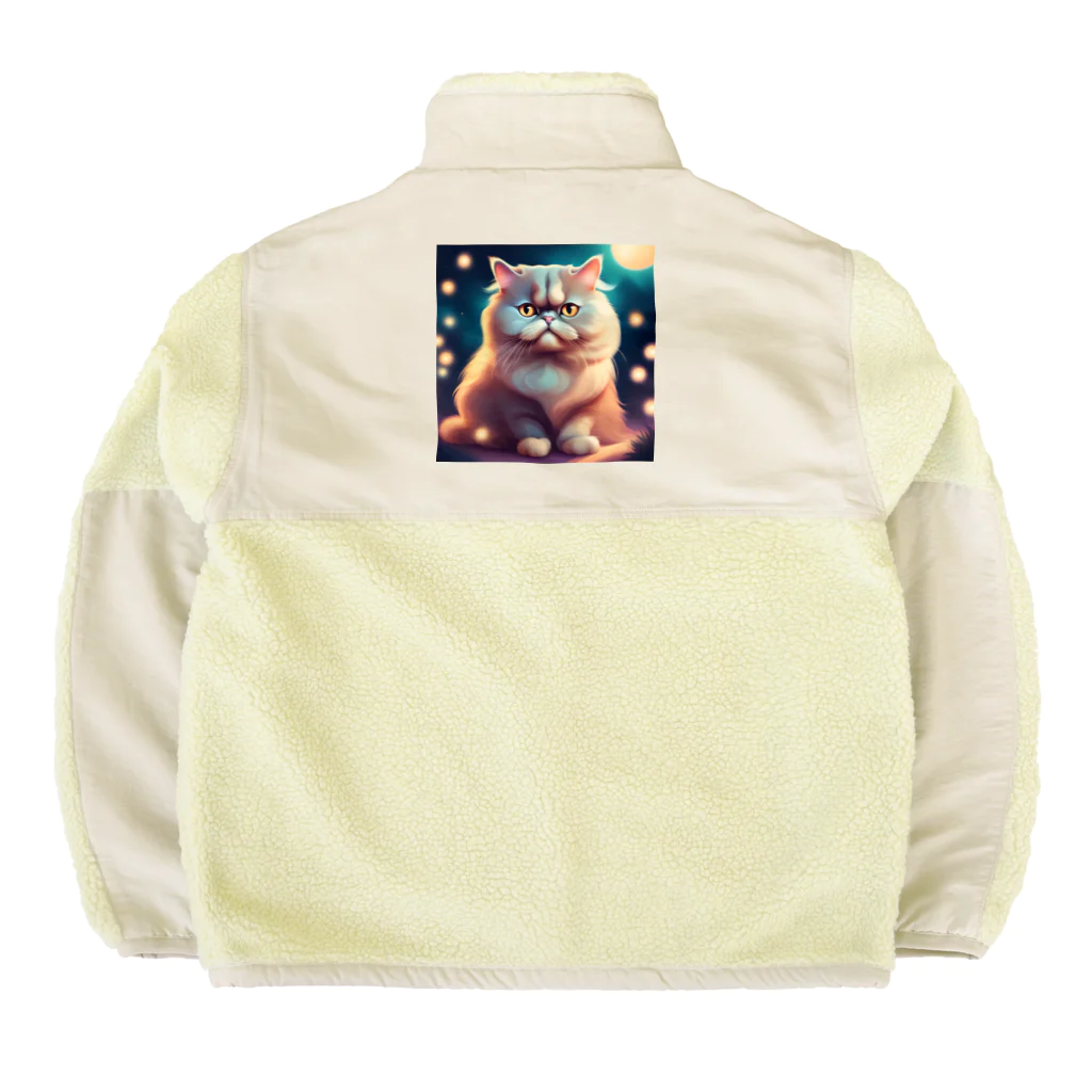 レモングラスのごきげんなペルシャ猫 Boa Fleece Jacket