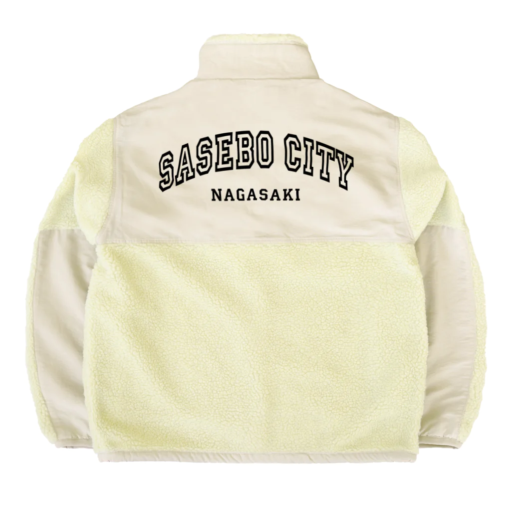 SASEBO CITY SHOPのカレッジ風 ボアフリースジャケット