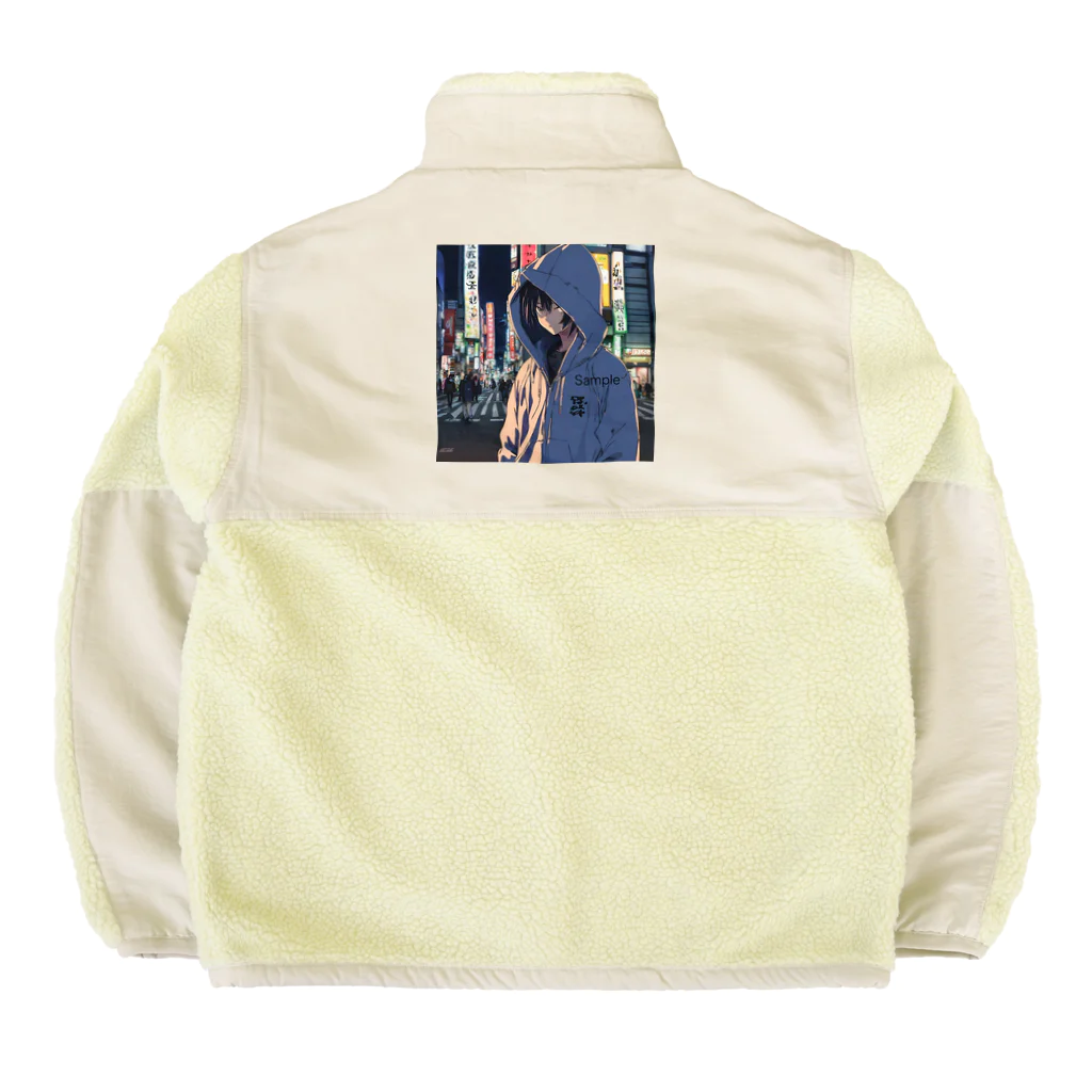 El Sol 85のパーカーフードの少女　池袋編 Boa Fleece Jacket