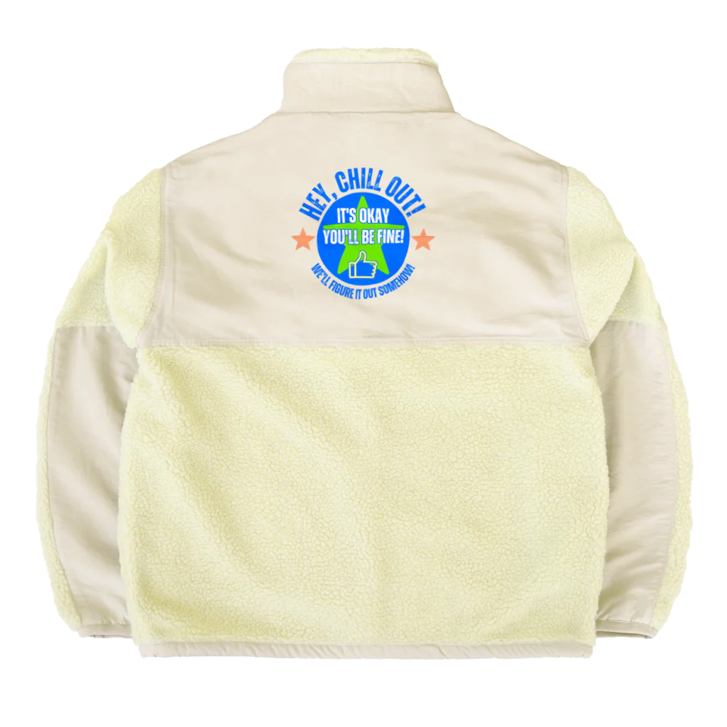 kazu_gの平気だよ!何とかなるから!(カラフル) Boa Fleece Jacket