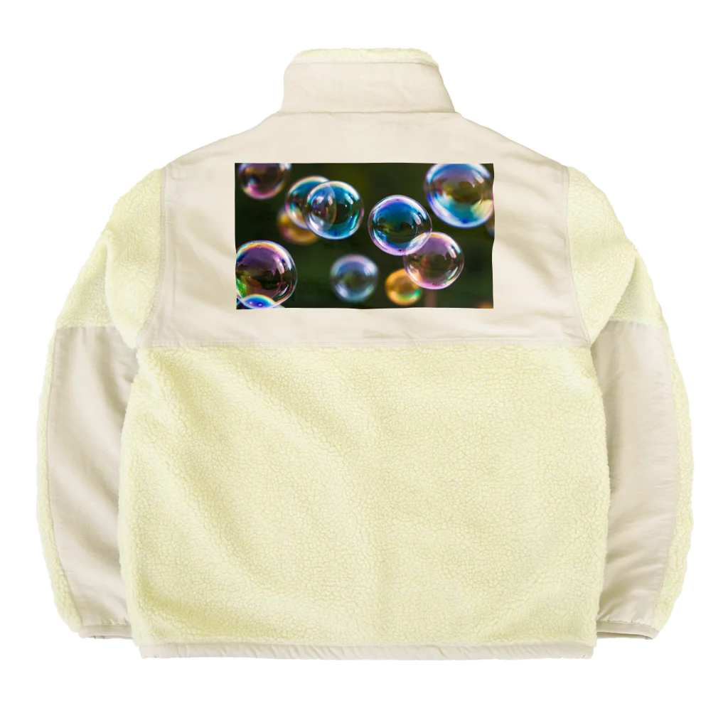 AQUAMETAVERSEの大小の輝くシャボン玉　BLUE PLUM  691 Boa Fleece Jacket