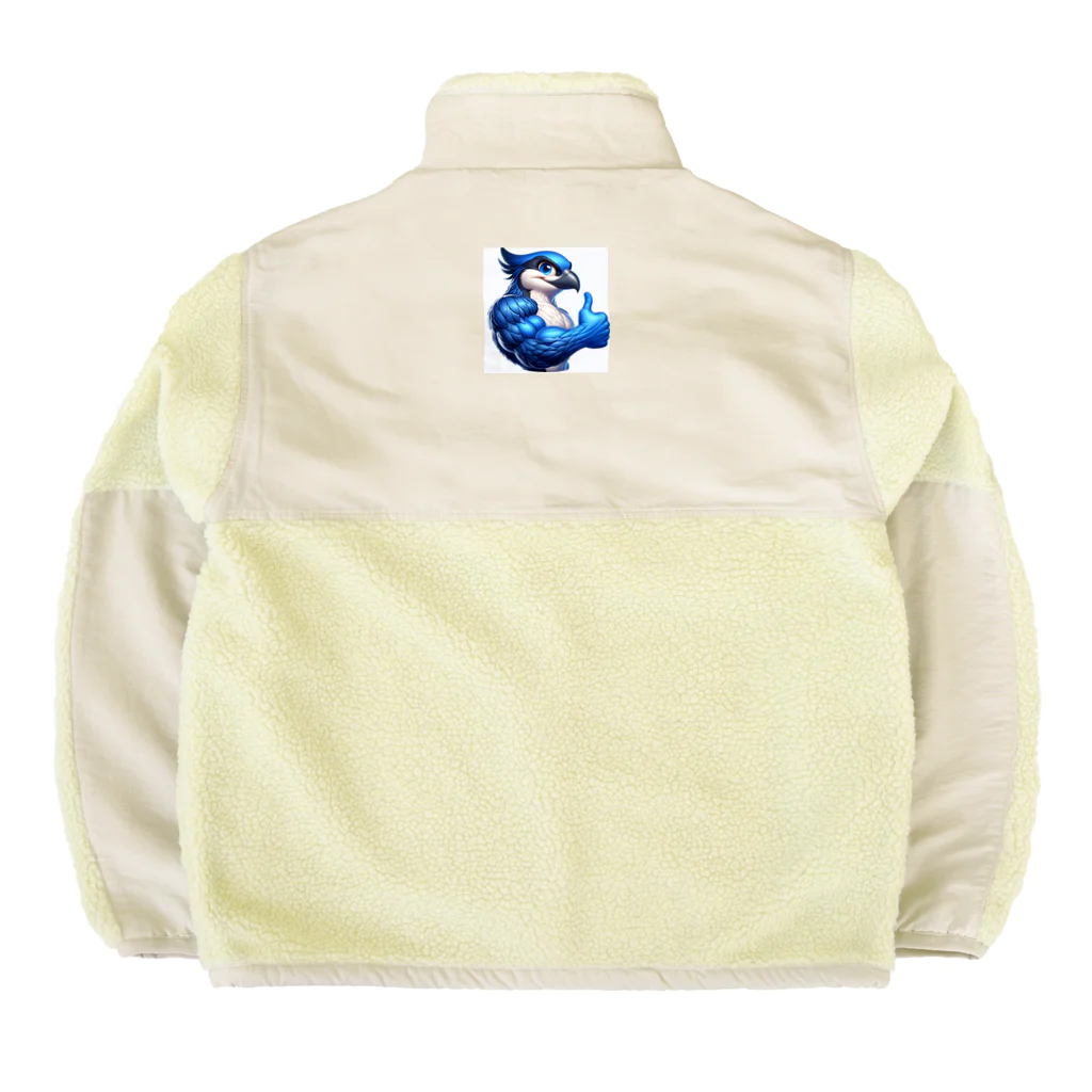 yamasho24のご機嫌青い鳥 Boa Fleece Jacket