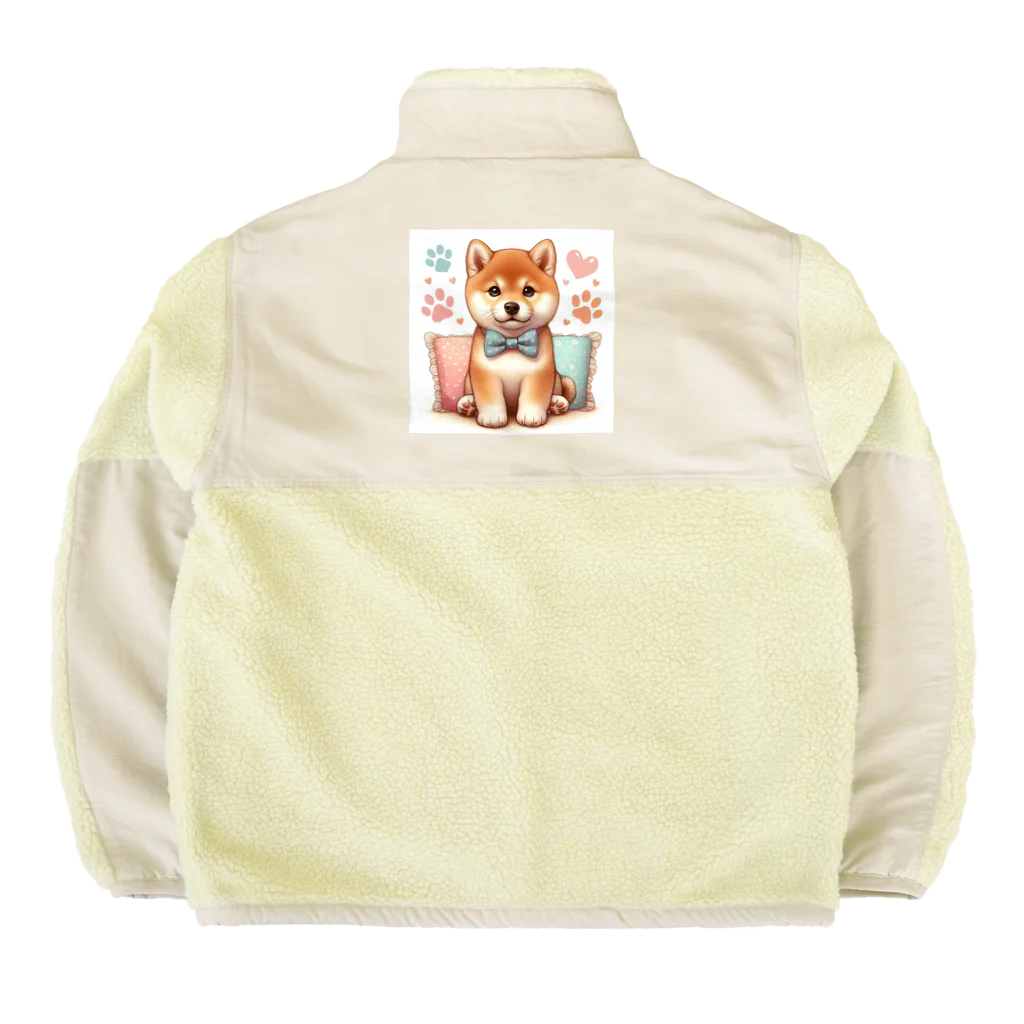 金太郎の可愛い柴犬 Boa Fleece Jacket