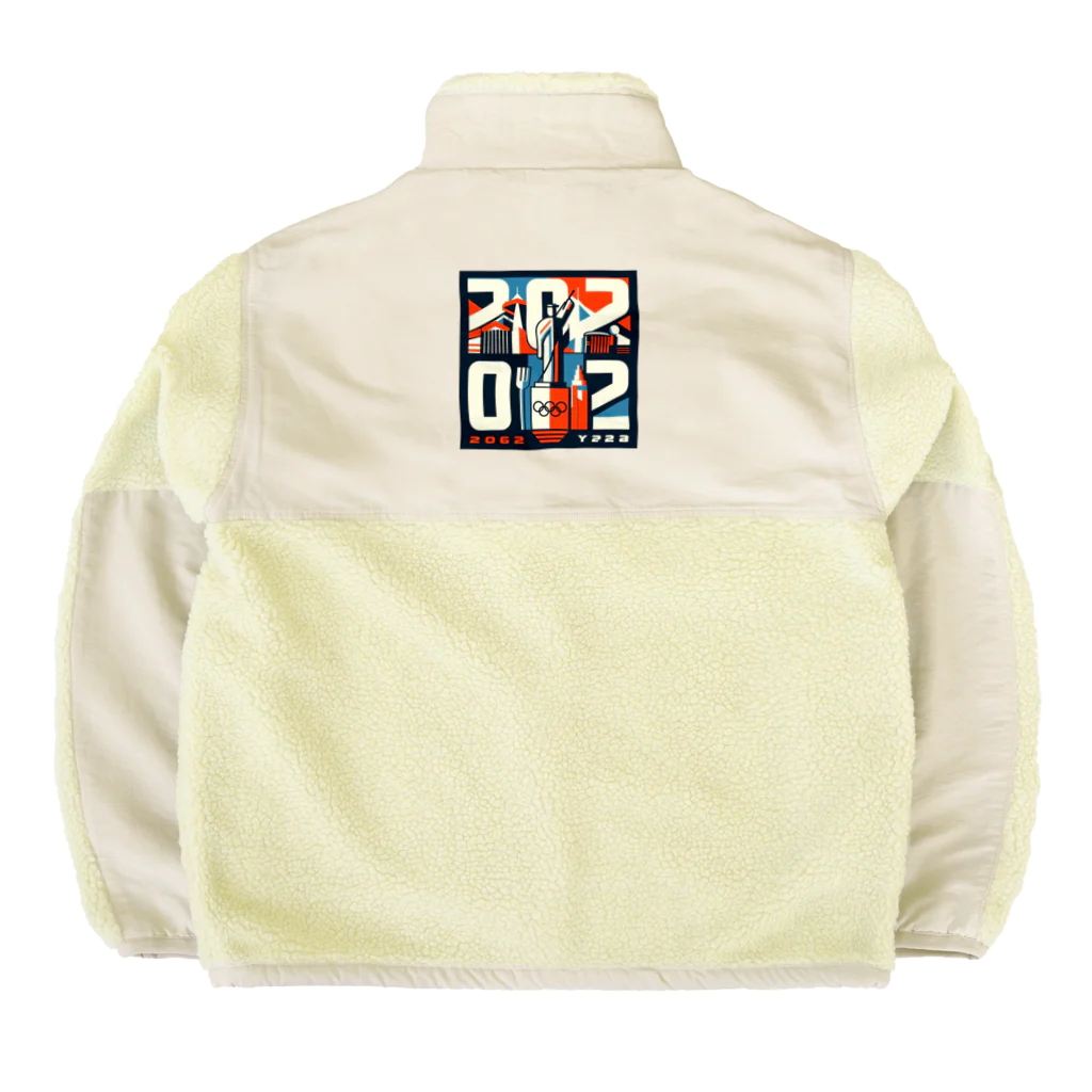 ヘッヘンのお店の【2062】アート Boa Fleece Jacket