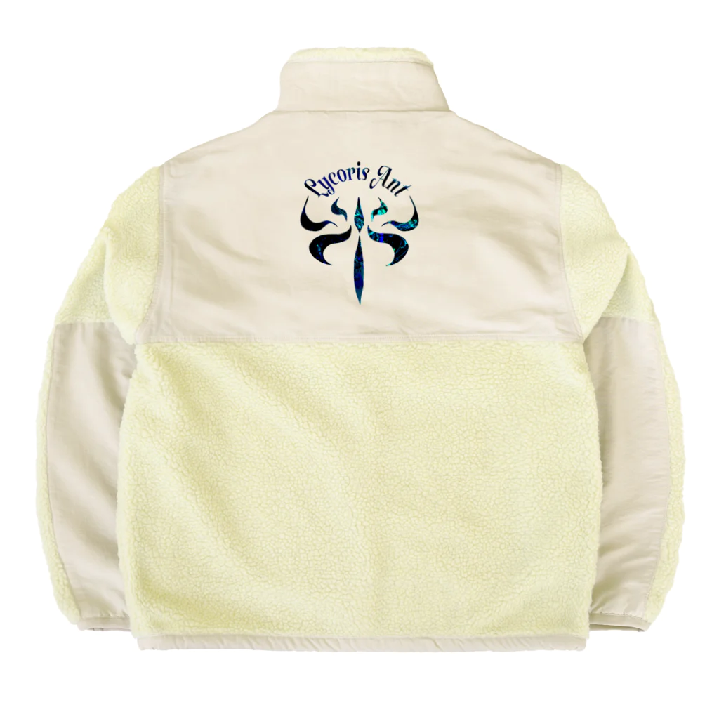 Lycoris Ant～リコリスアント～のLycorisAnt（リコリスアント）ロゴ（青） Boa Fleece Jacket