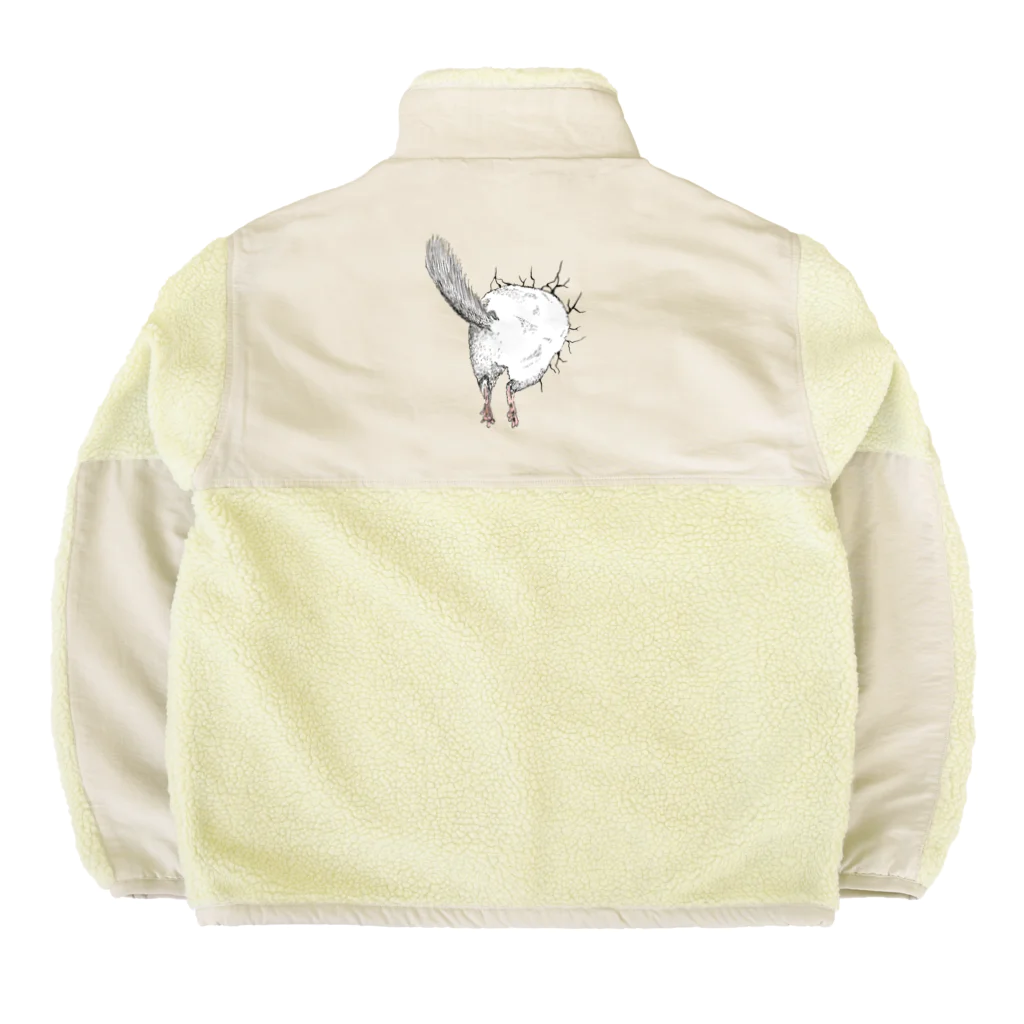 おもちのシンプルチンチラオケツツマリ Boa Fleece Jacket